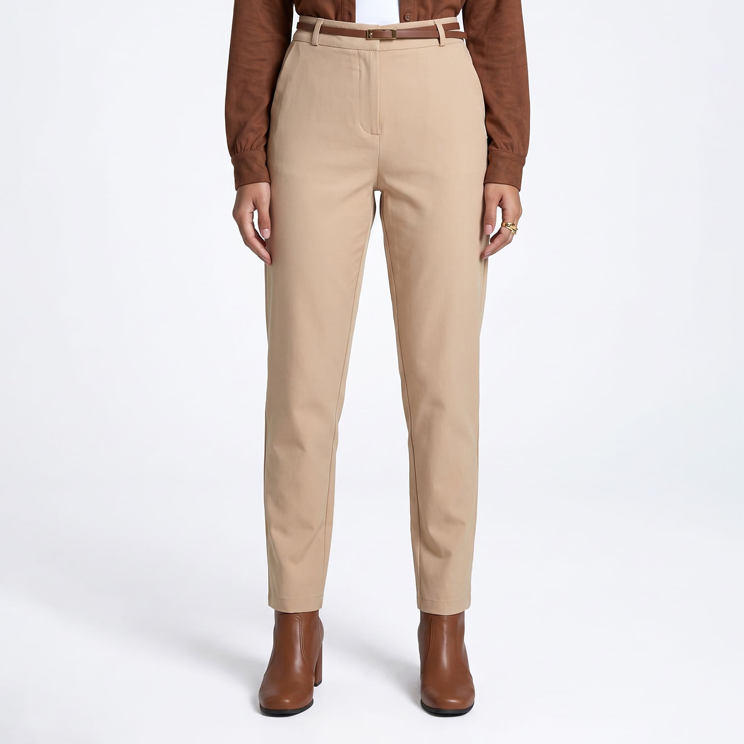 Calça AlfaCinto Bege Bege