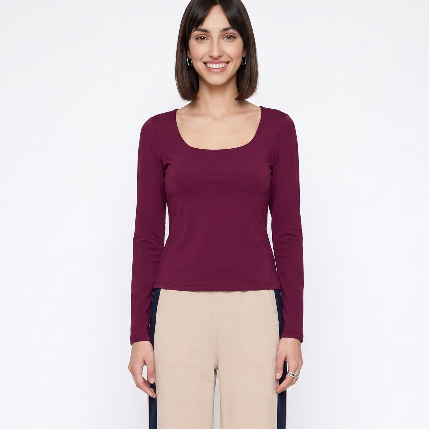 Blusa ML PA Roxo Roxo