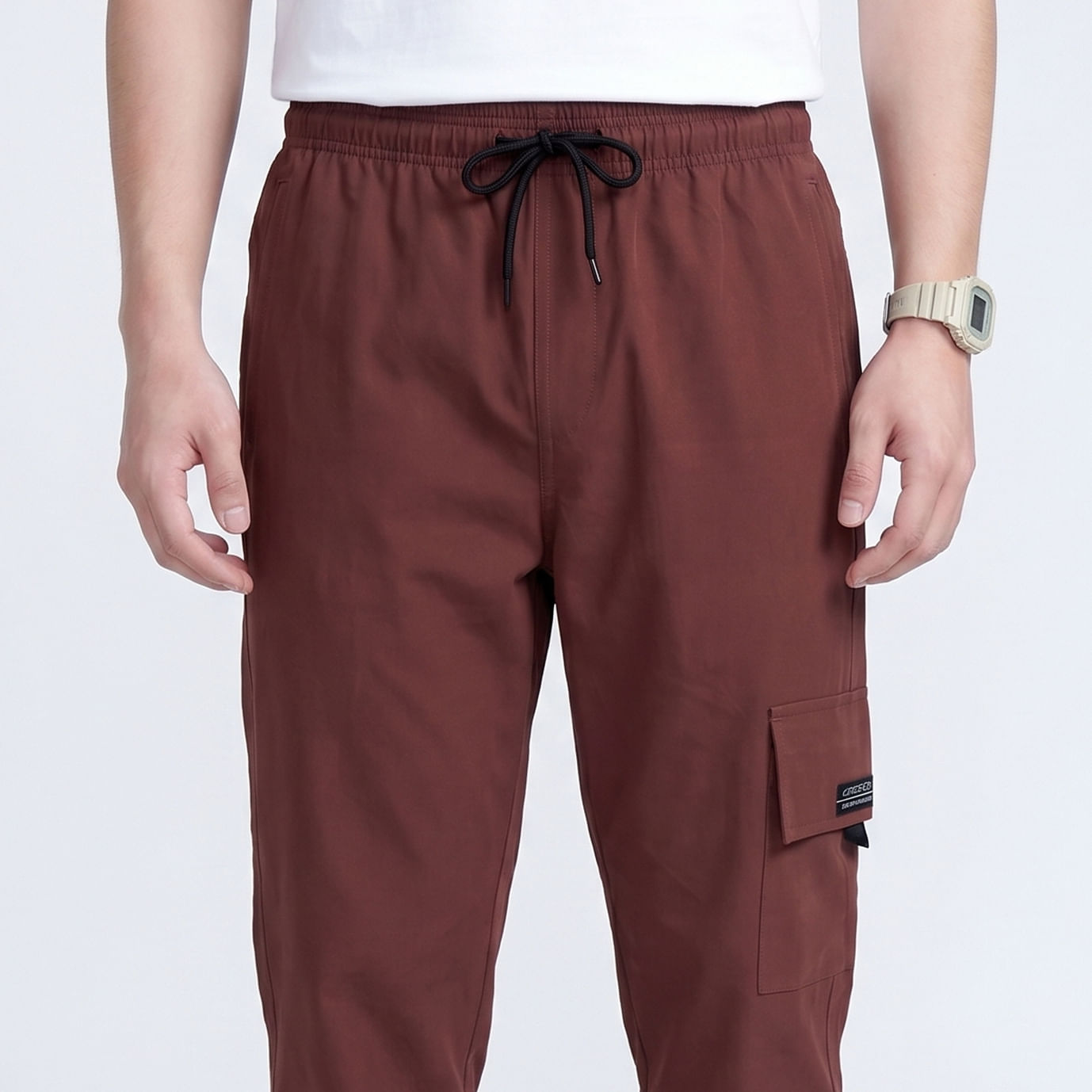 calça cargo Marrom Marrom