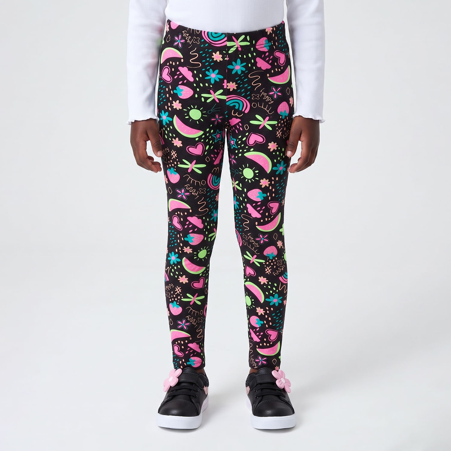 LEGGING IF FLOR PTO Preto