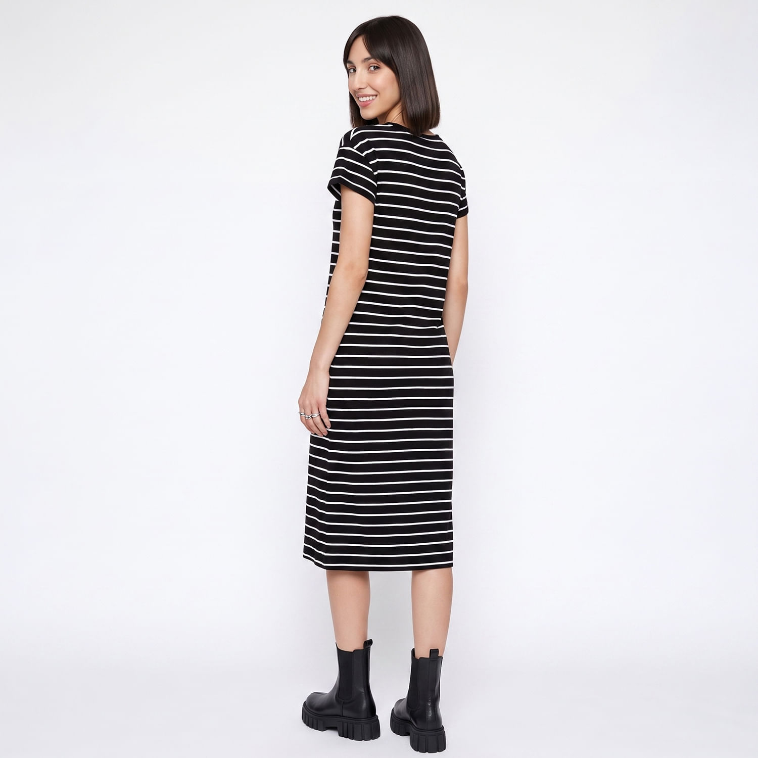 Vestido Ribana Listr Listrado