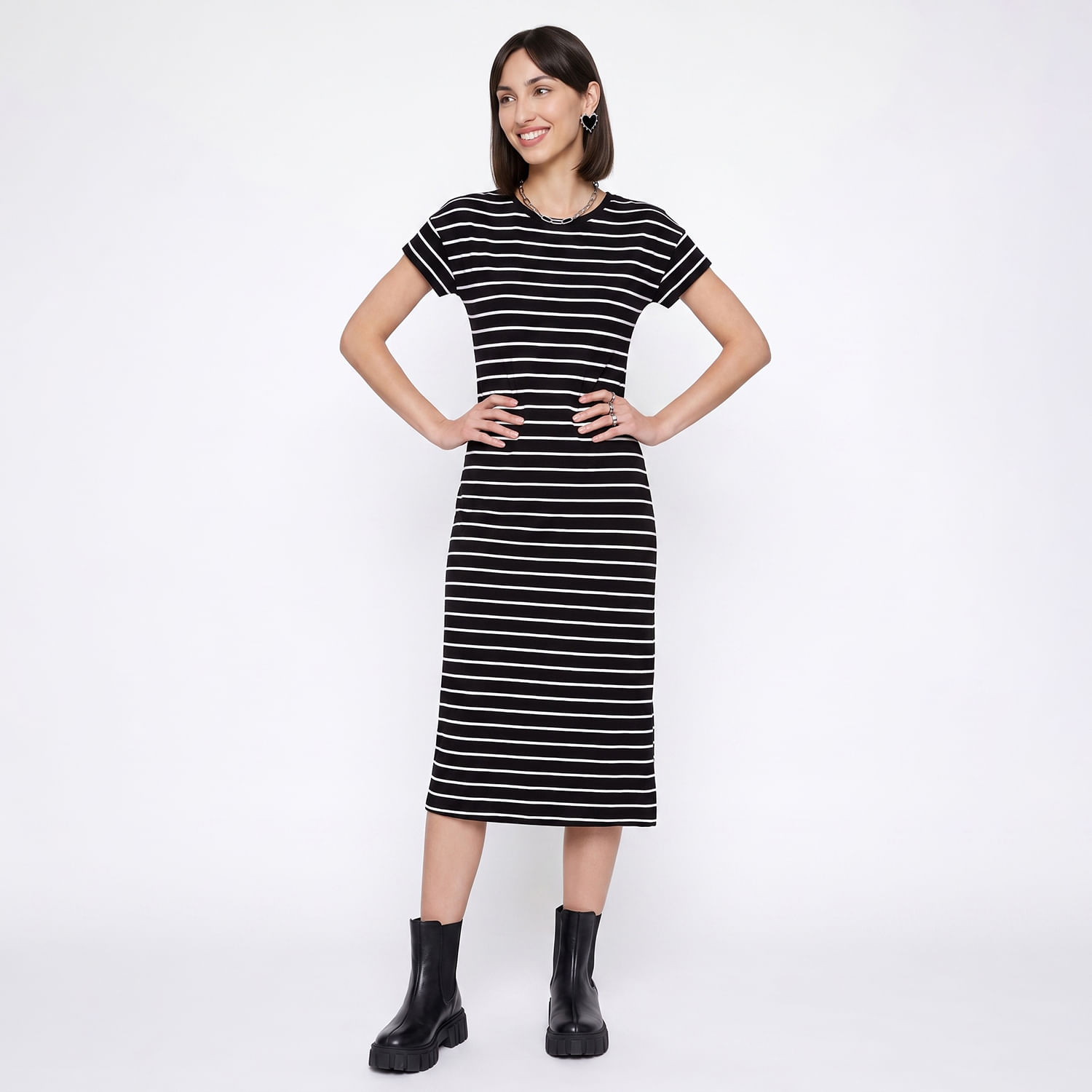 Vestido Ribana Listr Listrado