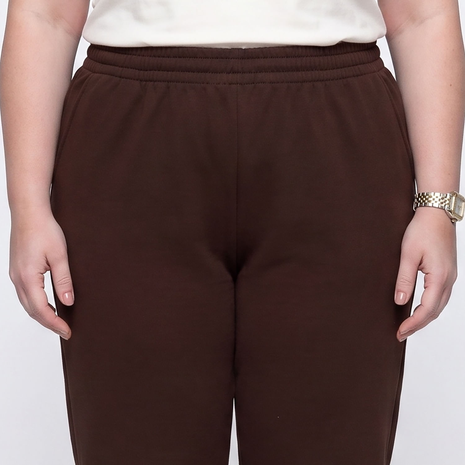 Calça PLUS BSC MARR Marrom
