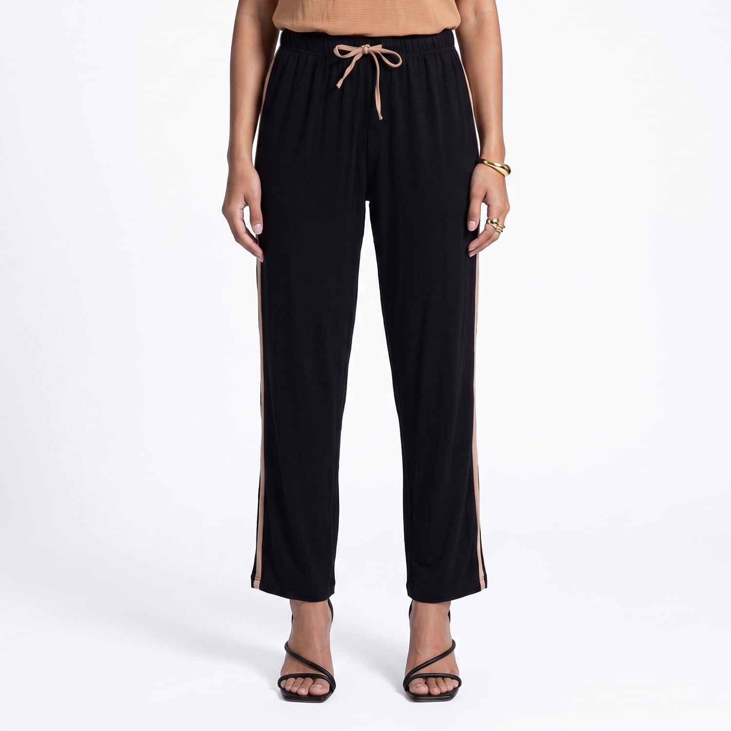 Calça Friso Preto Preto
