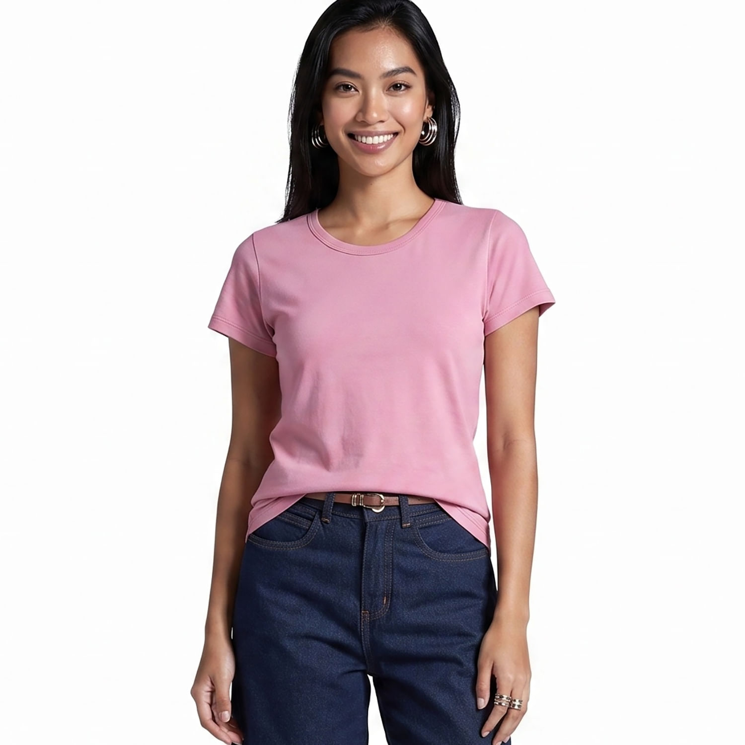Blusa MC C COT R ORQ Rosa
