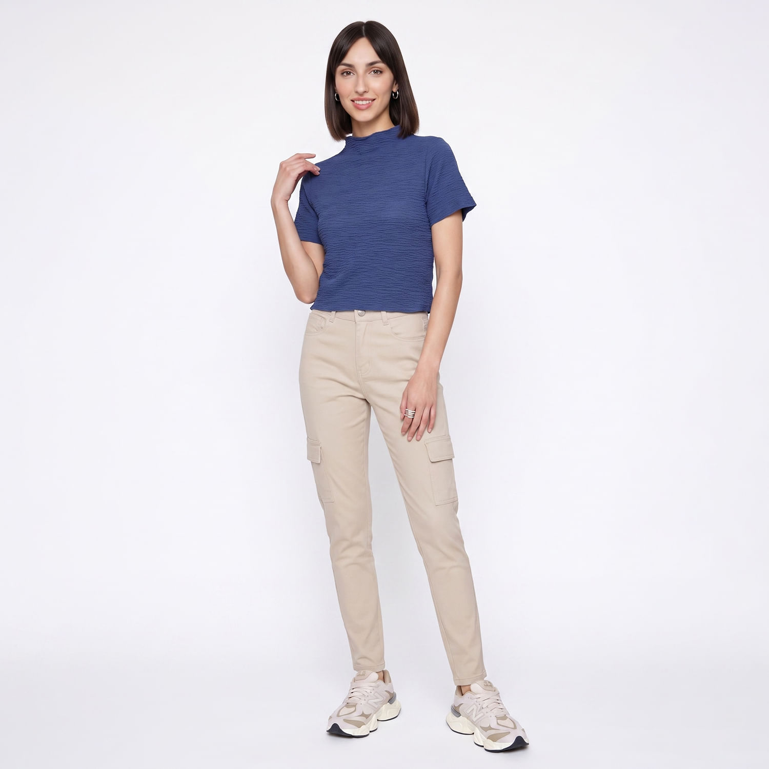 Cropped Texturiz AZ Azul