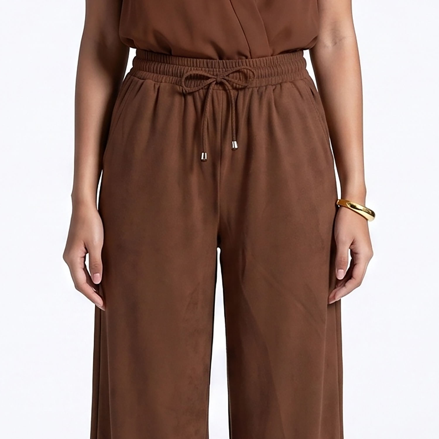 Calça MH Suede Marro Marrom