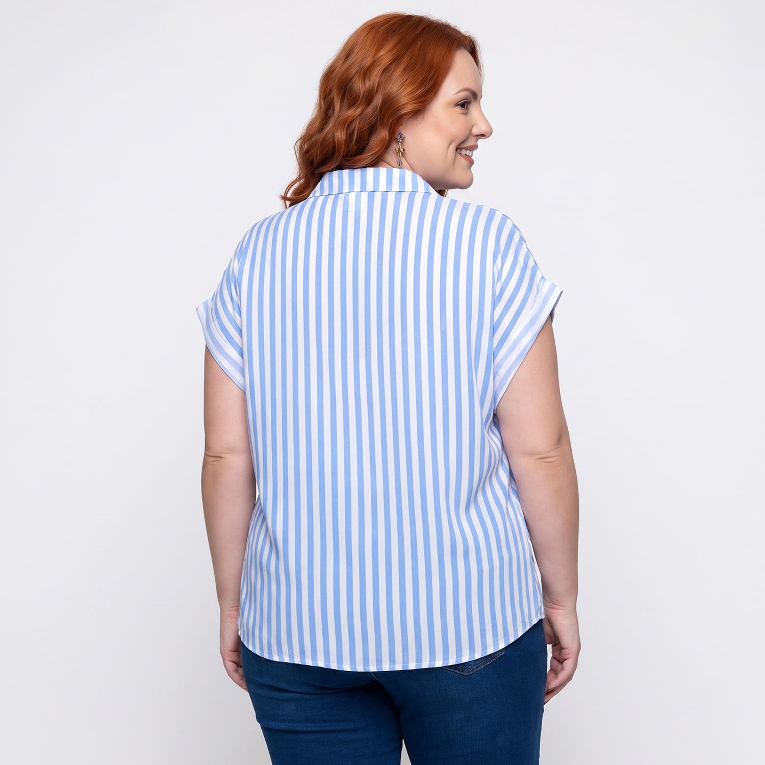 Camisa MC List. Azul Azul