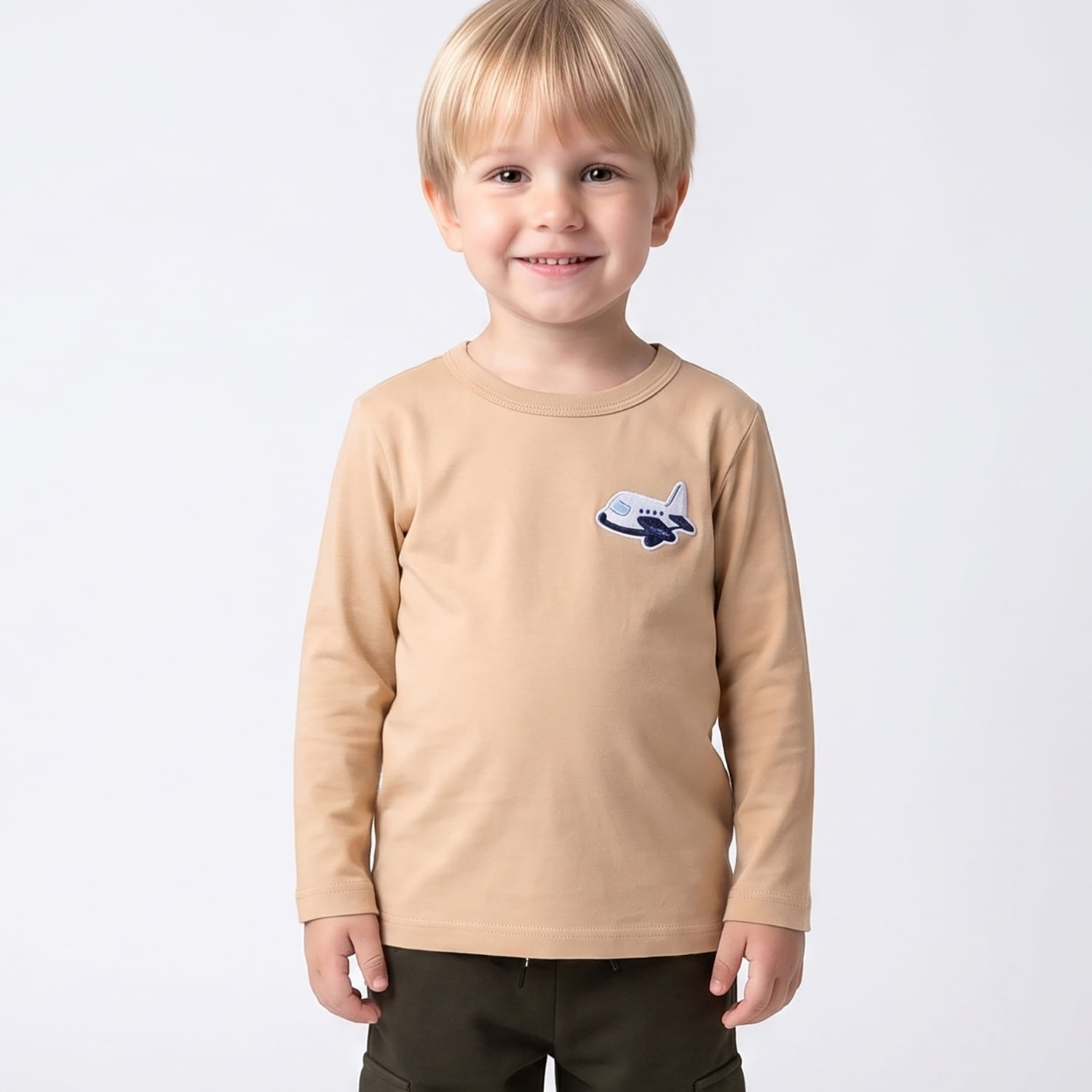 CAMISETA ML SILK BGE Bege