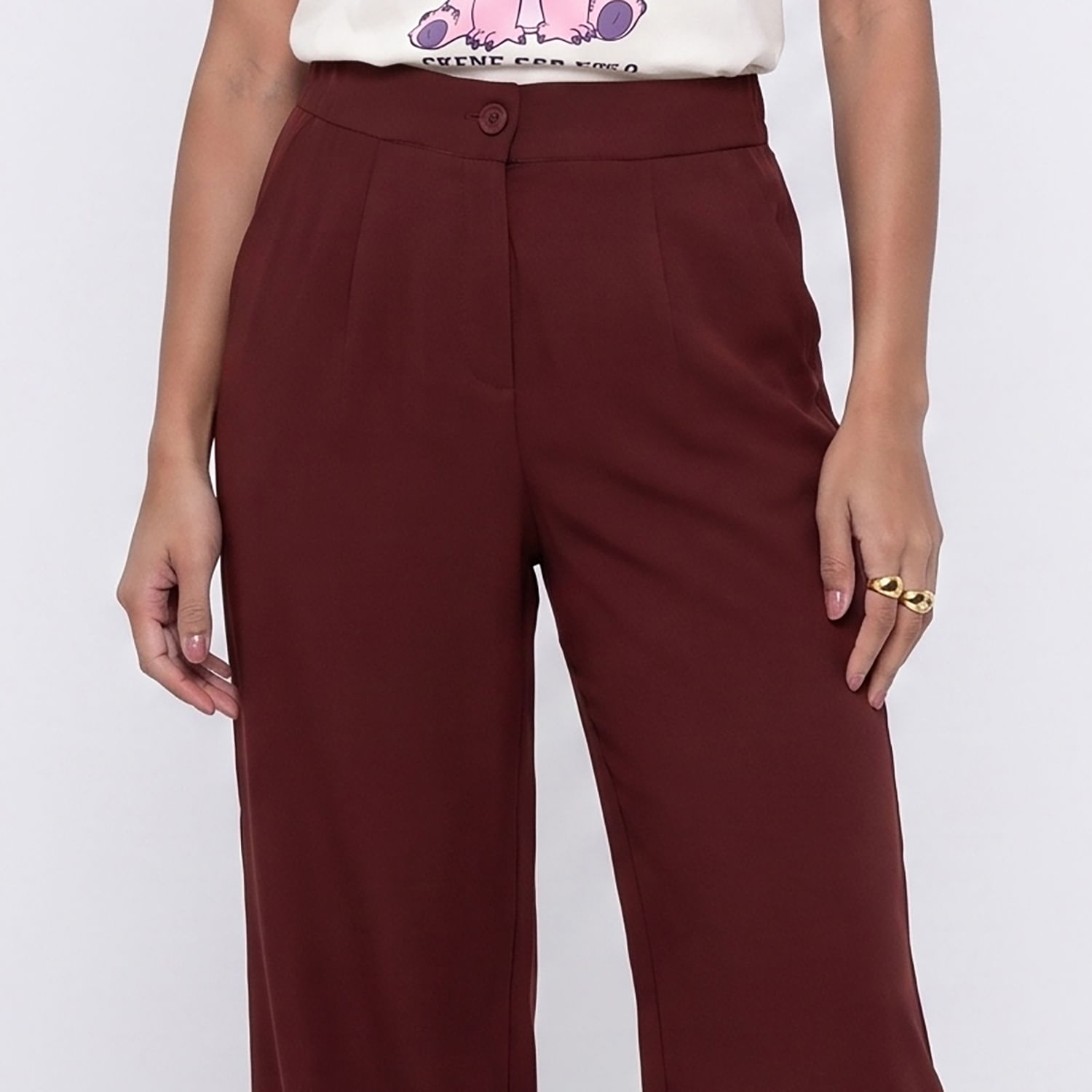 CALÇA WIDE ALF MARRO Marrom