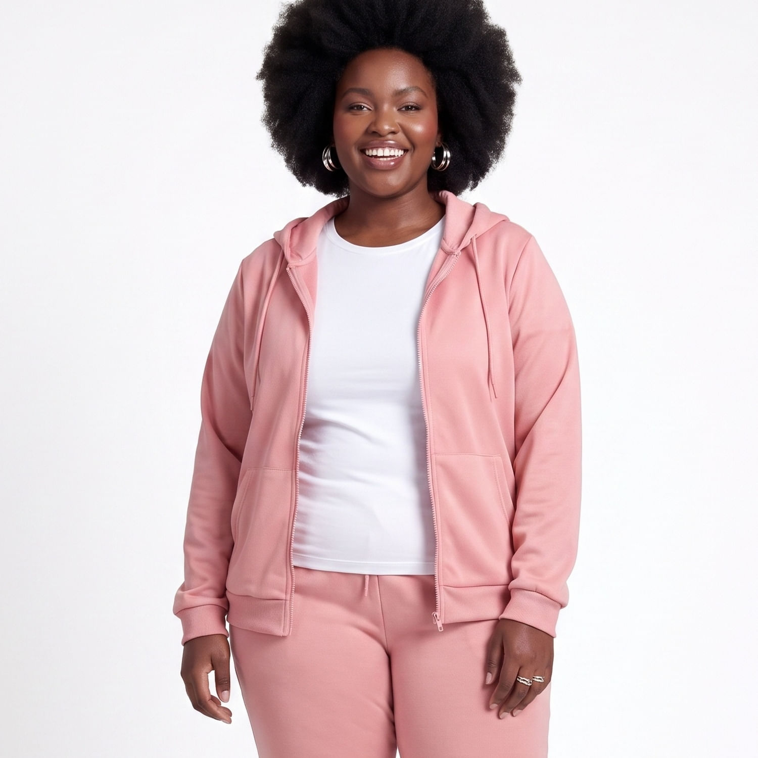 Blusão PLUS BSC ROSE Rosê