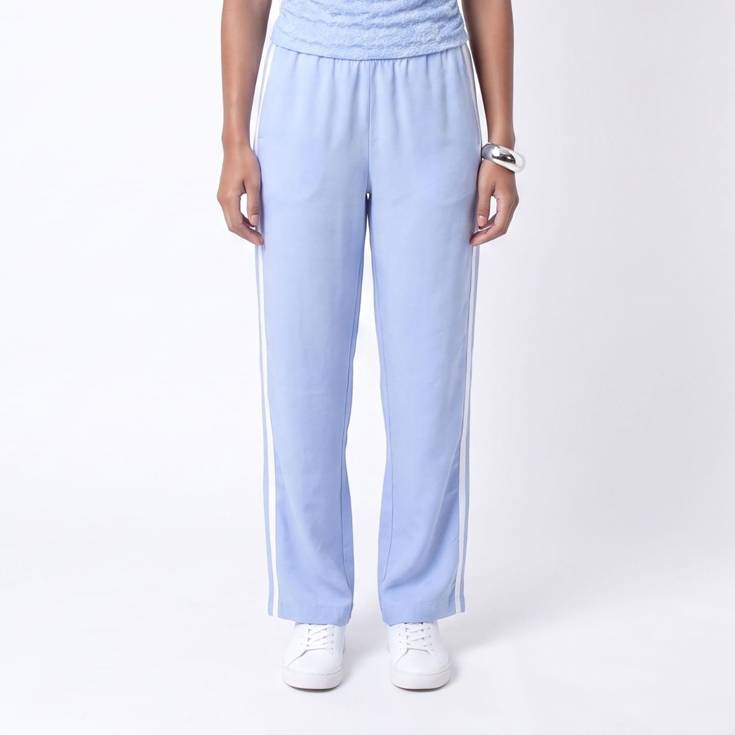 CALÇA WIDE LISTRA AZ Azul