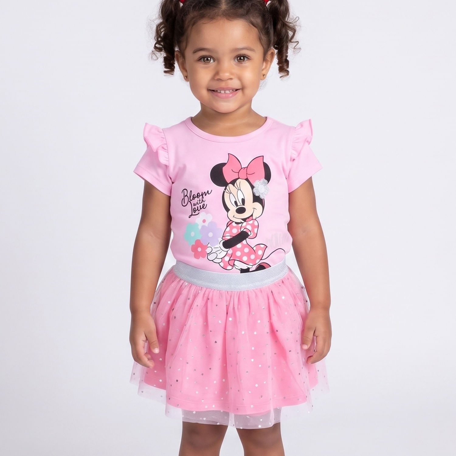 Conj Saia minnie ppa Rosa