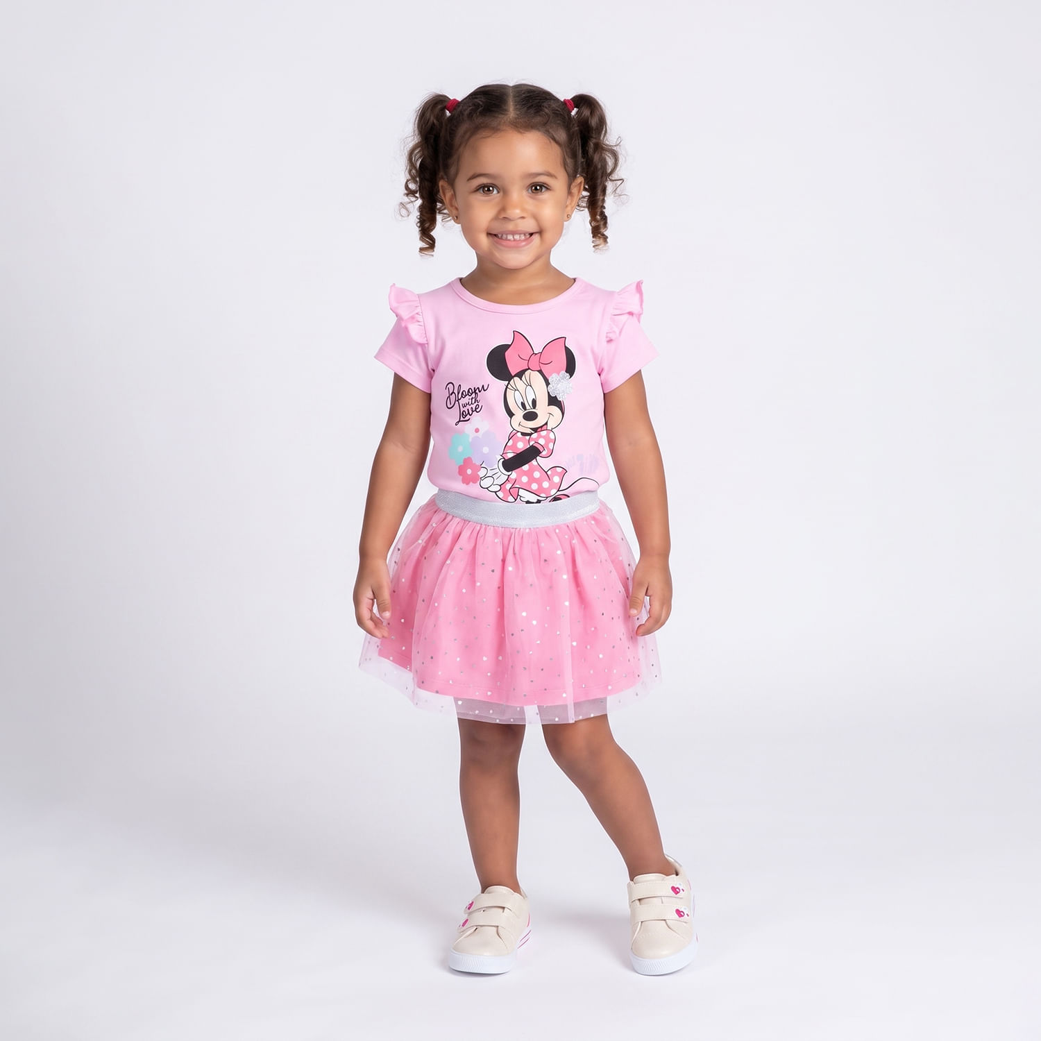 Conj Saia minnie ppa Rosa
