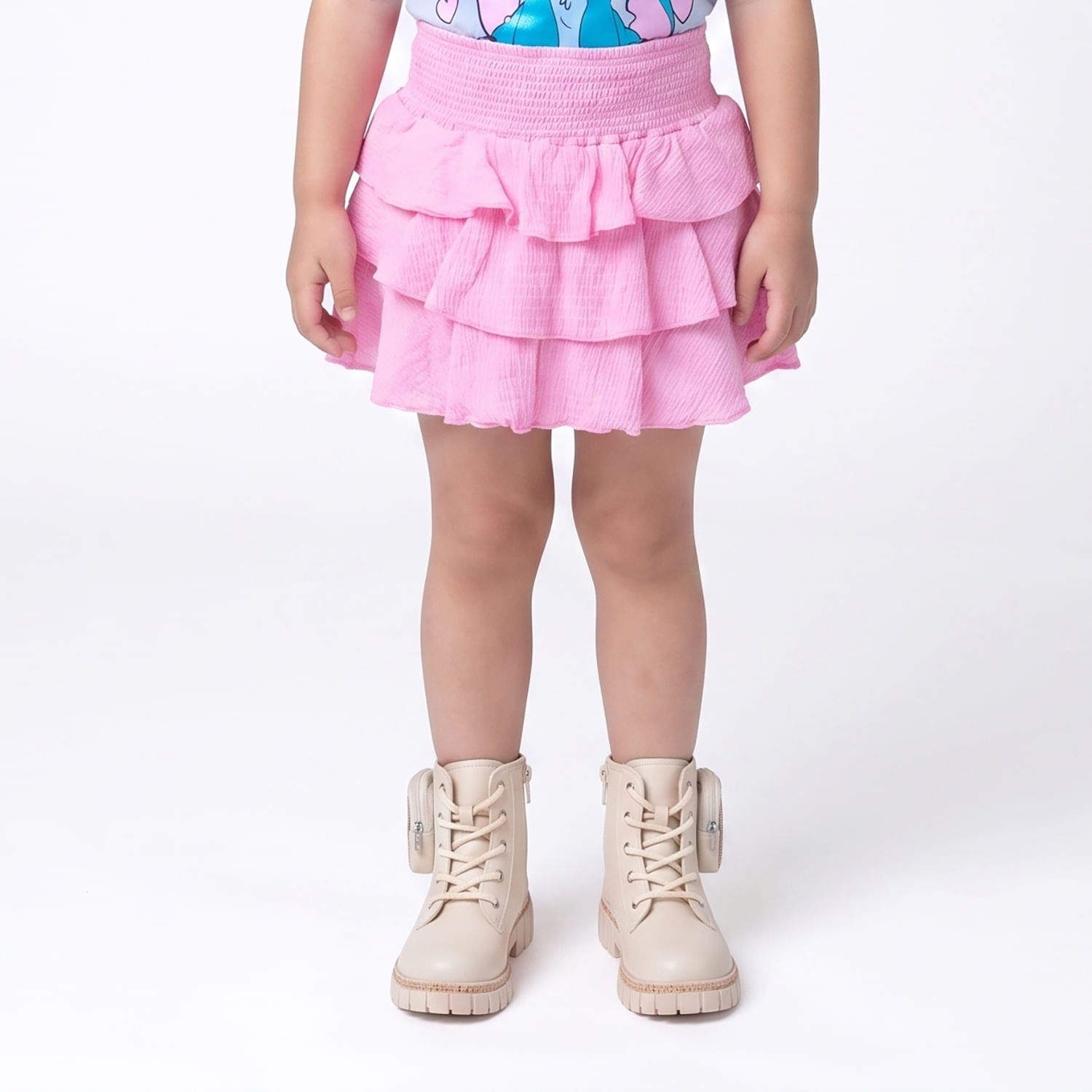 Short Saia  IF babad Rosa