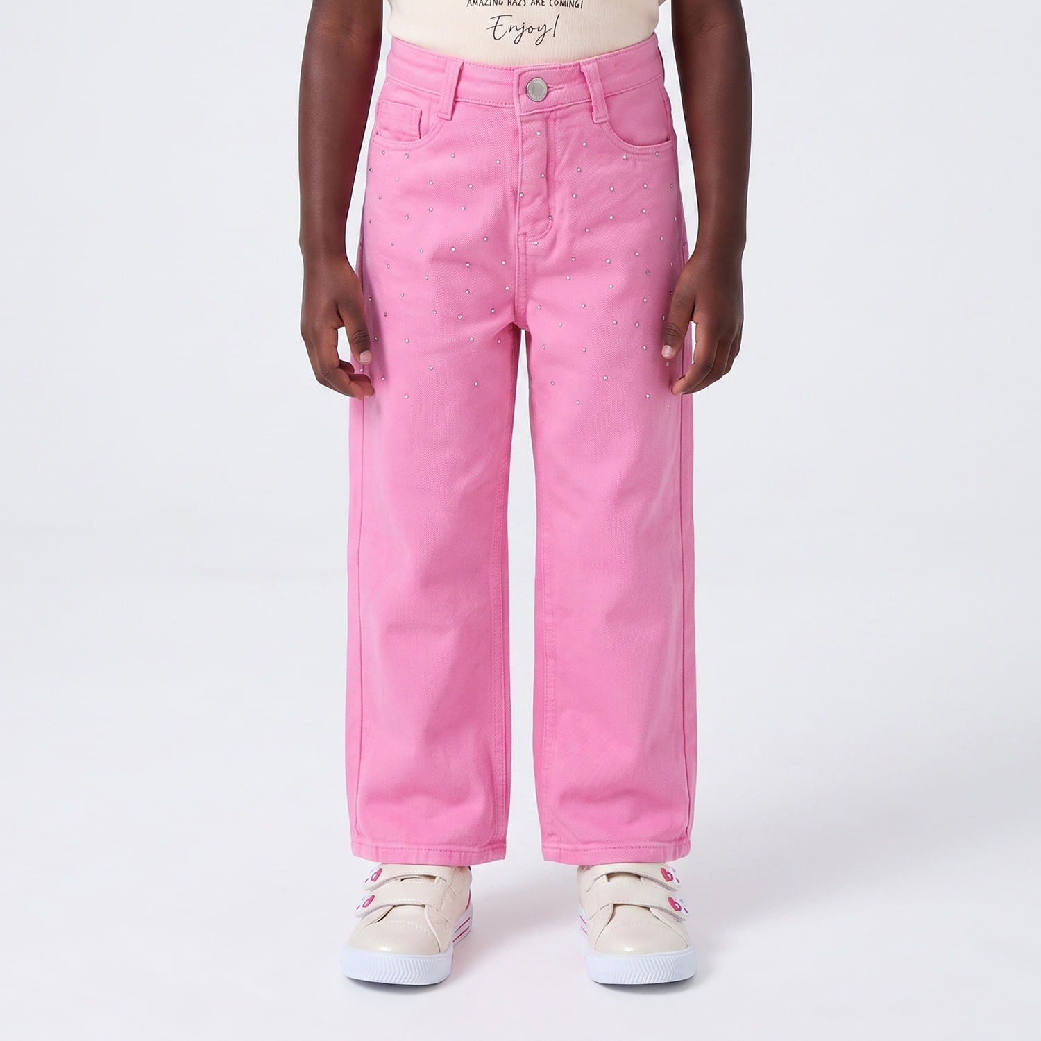 CALÇA SARJA JV RSAWI Rosa