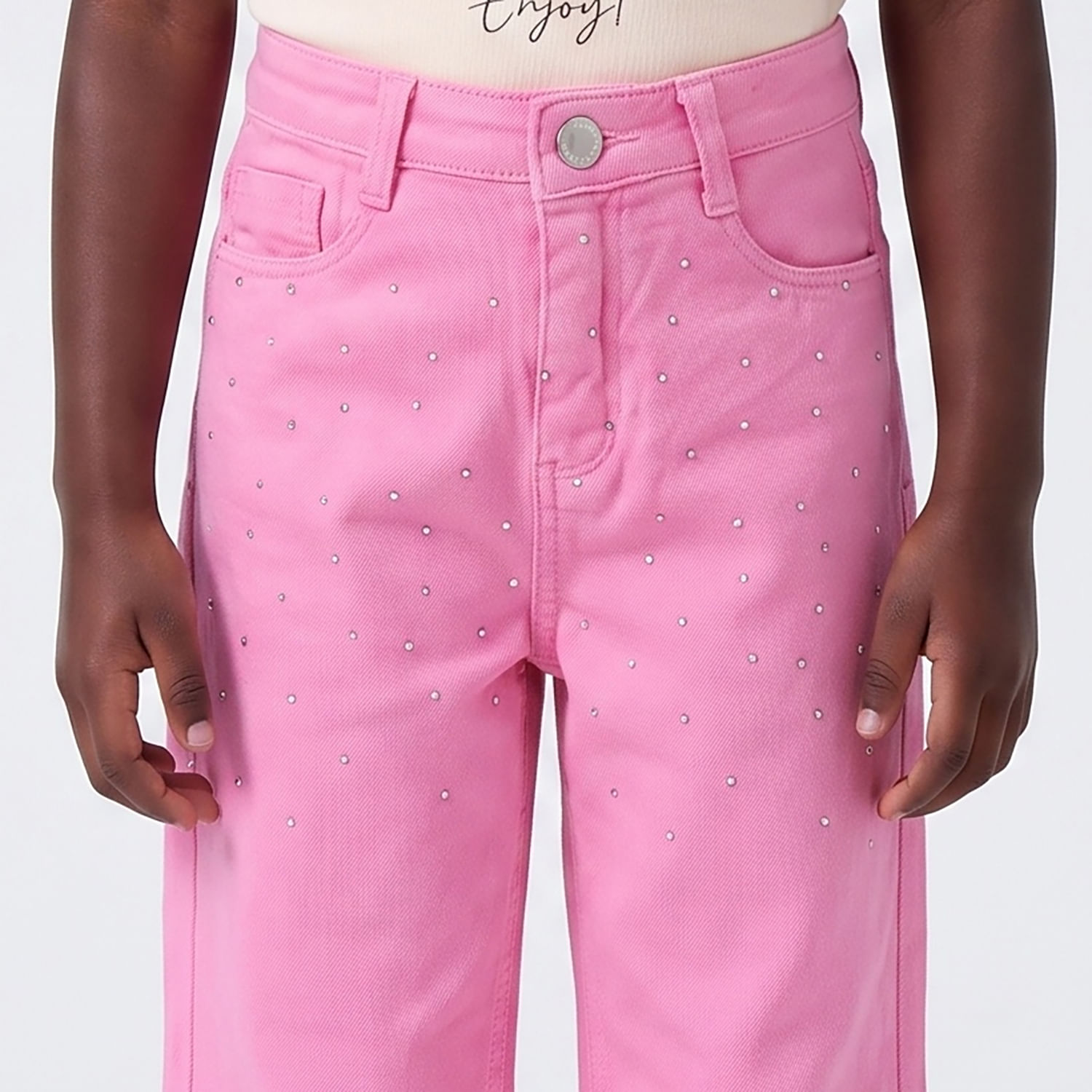 CALÇA SARJA JV RSAWI Rosa