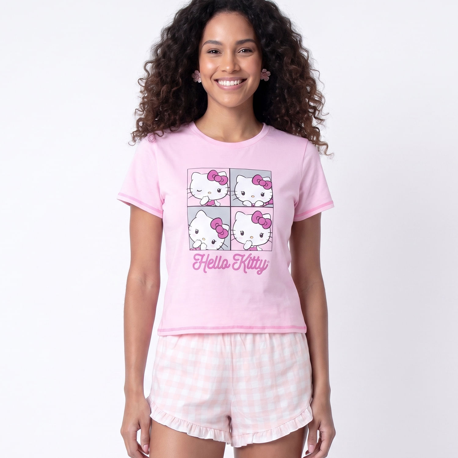 Pijama Curto HK RSA Rosa