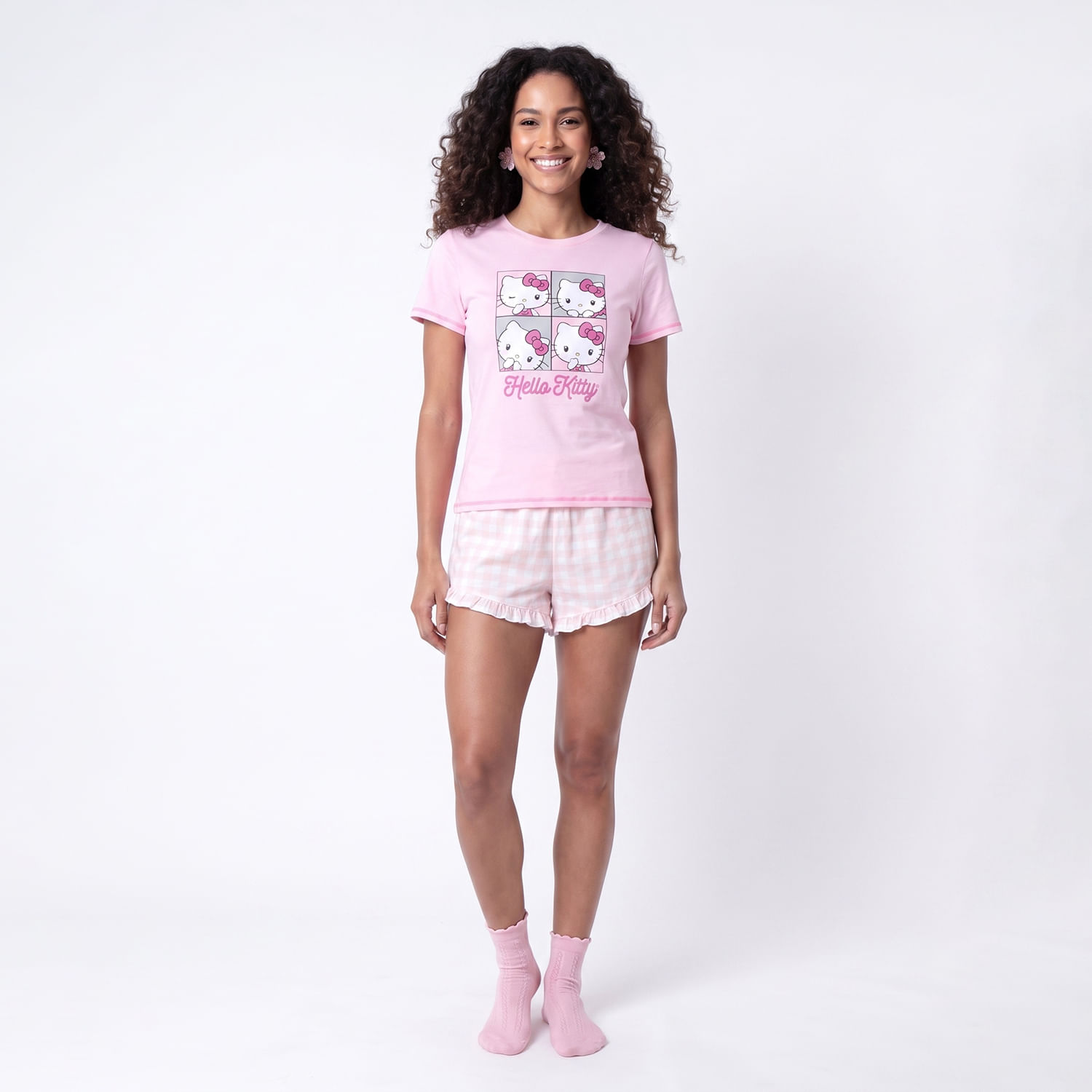 Pijama Curto HK RSA Rosa