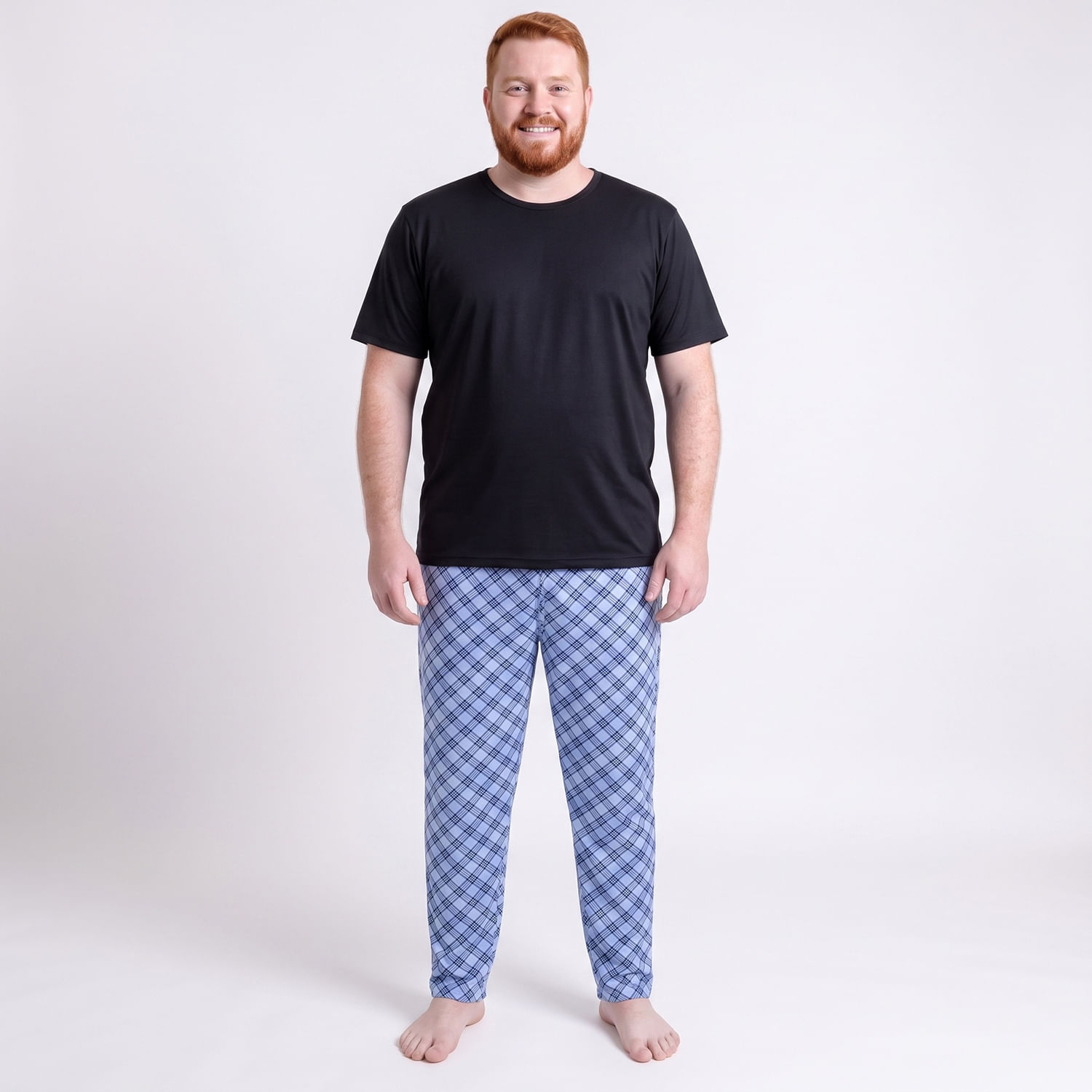 PIJAMA MC LONGO PLUS Preto
