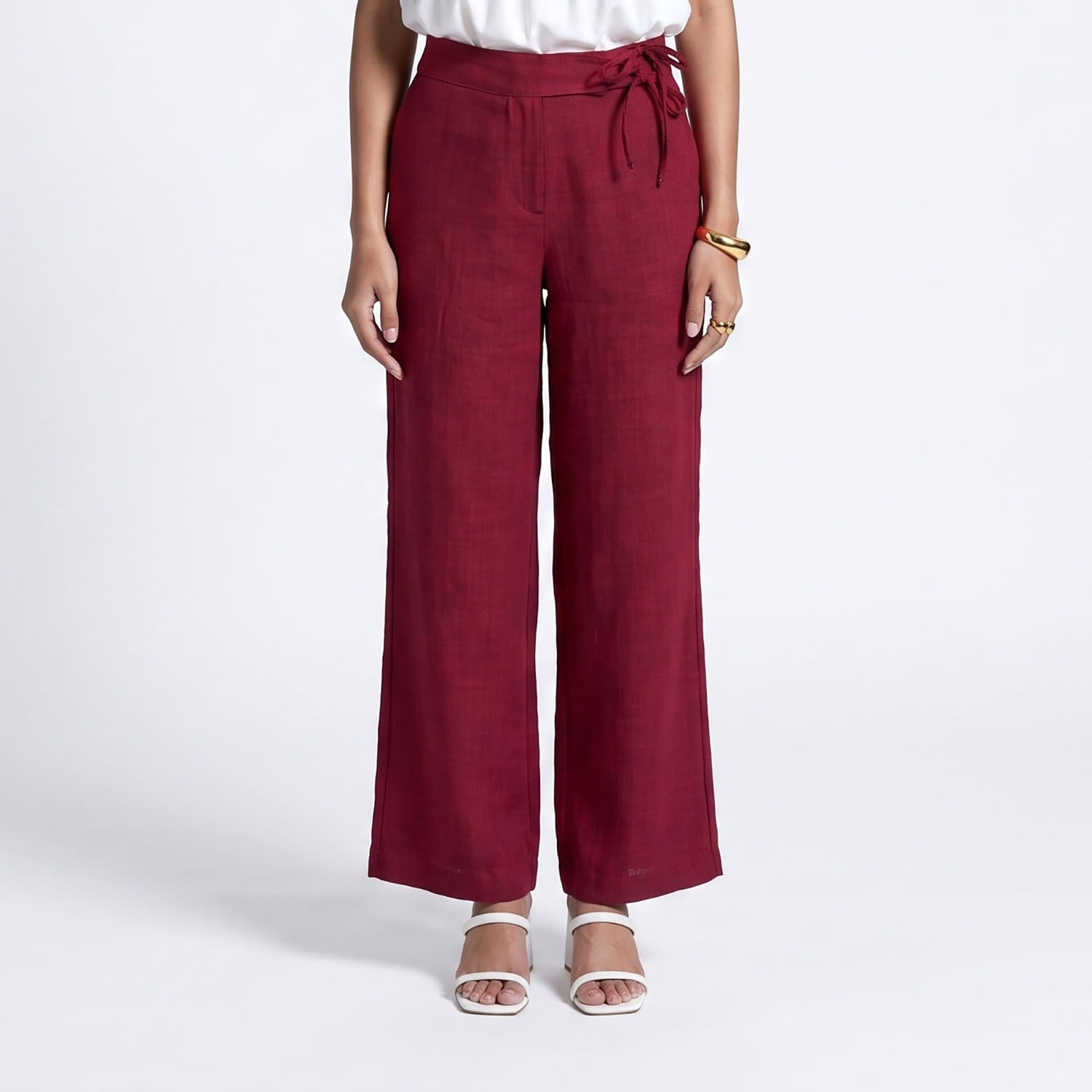 Calça Amarraç Vinho Vinho