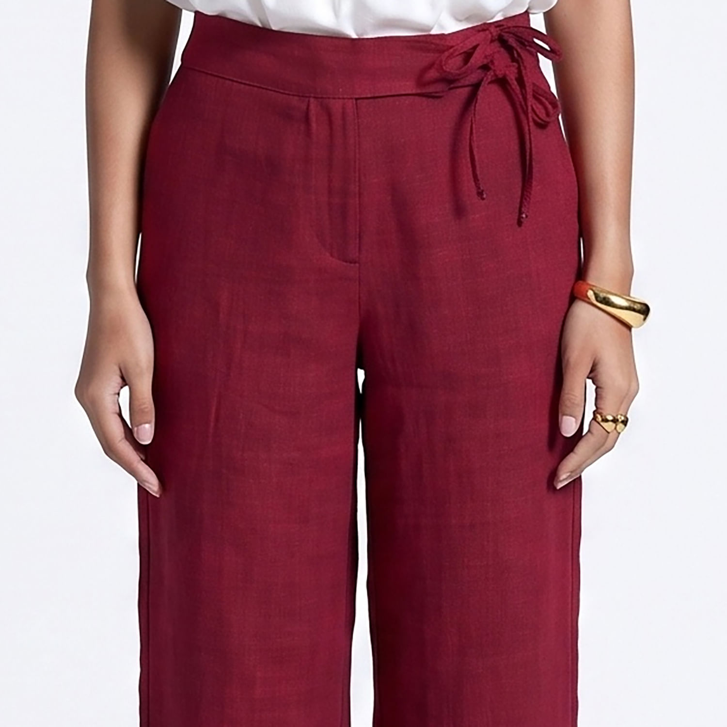 Calça Amarraç Vinho Vinho