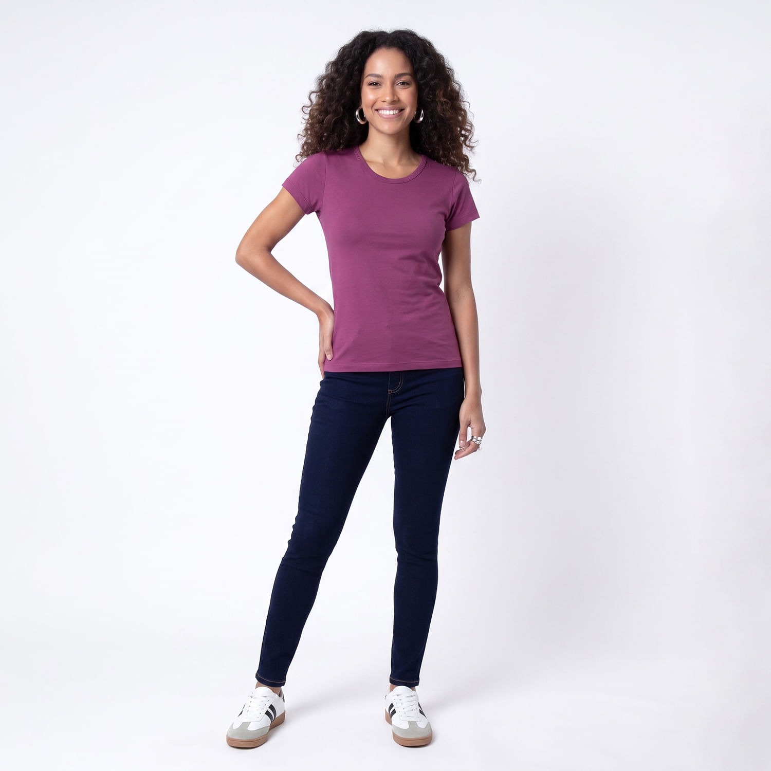 BLUSA MC C COT RS MA Roxo
