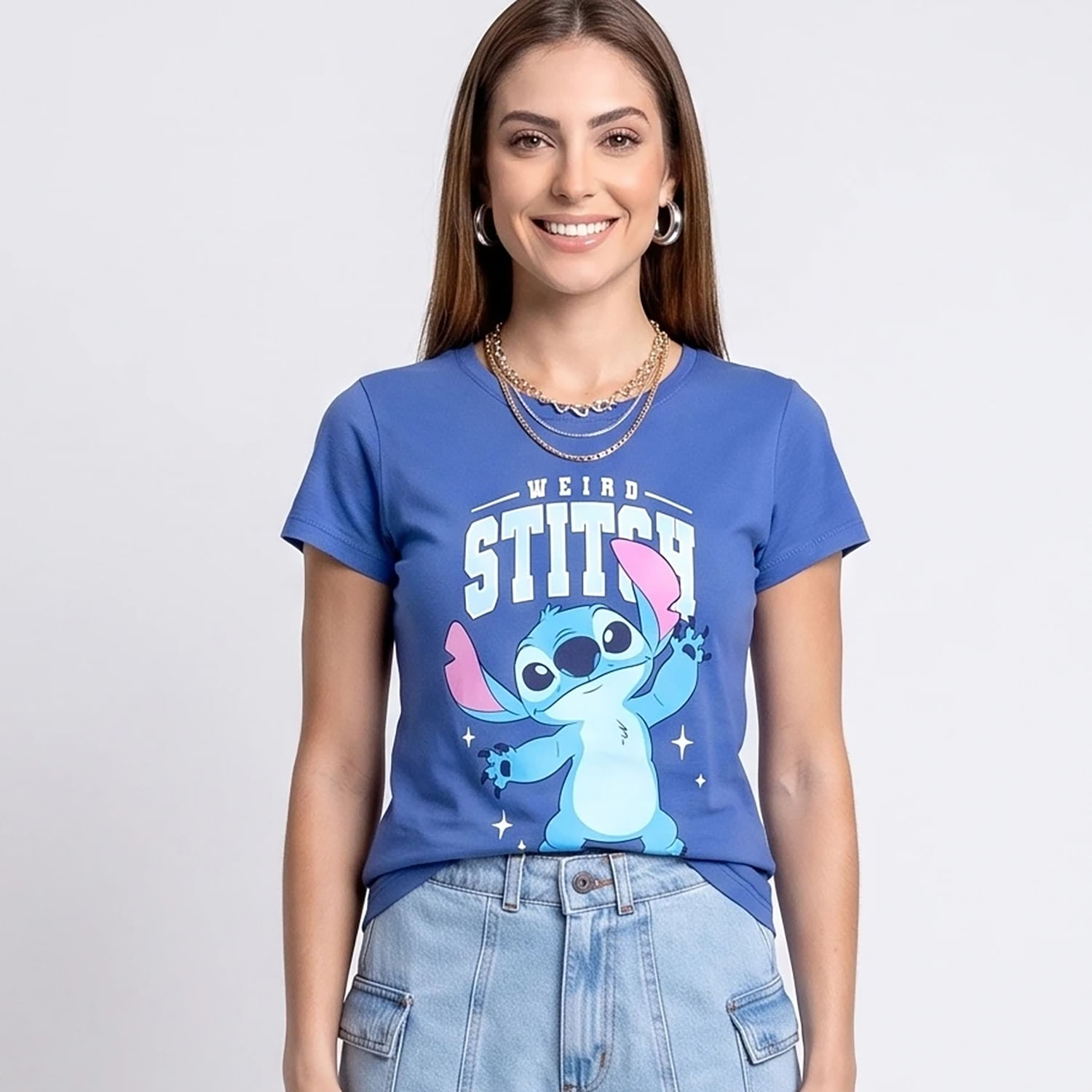BLUSA STITCH AZ SLT Azul