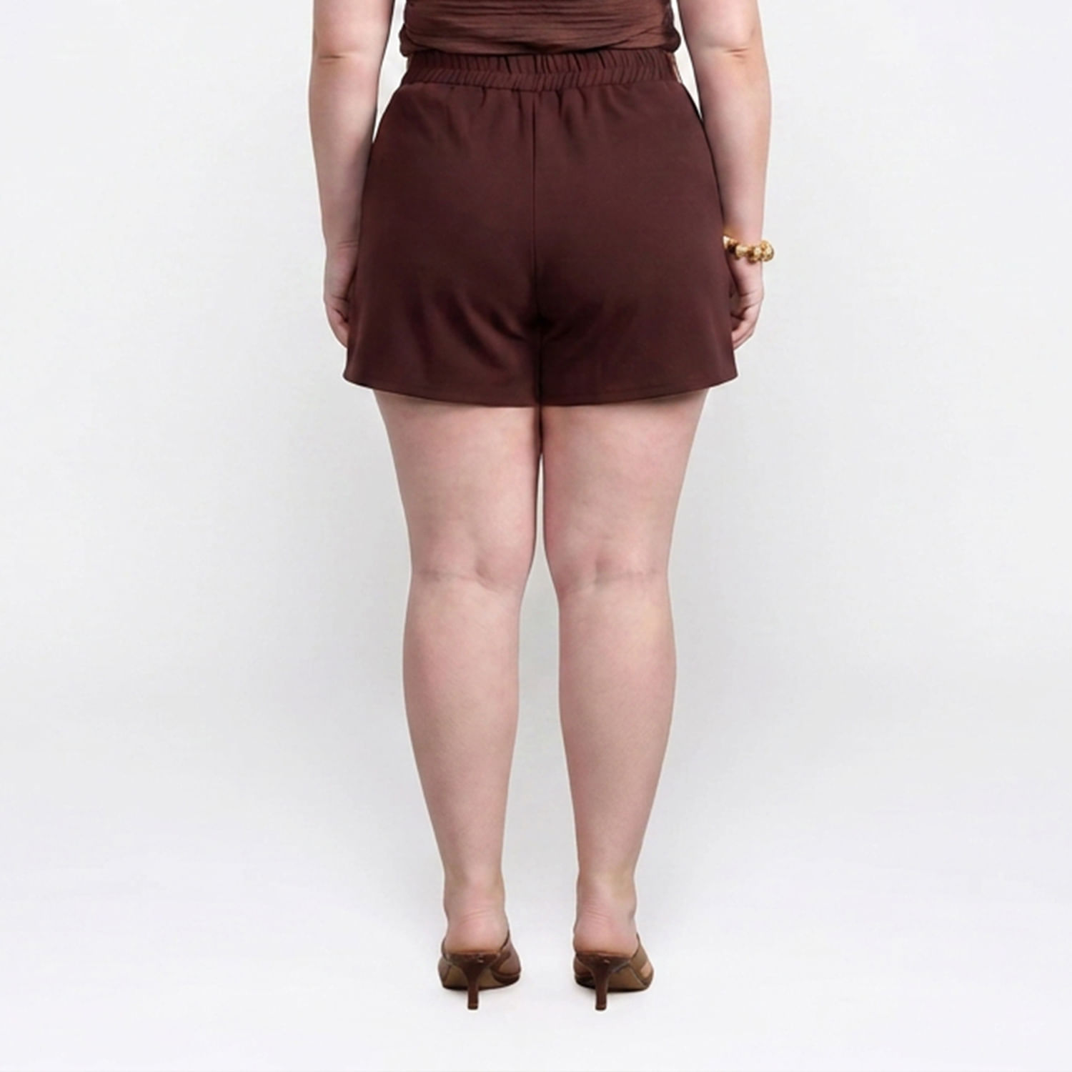 Short Cinto Marrom Marrom