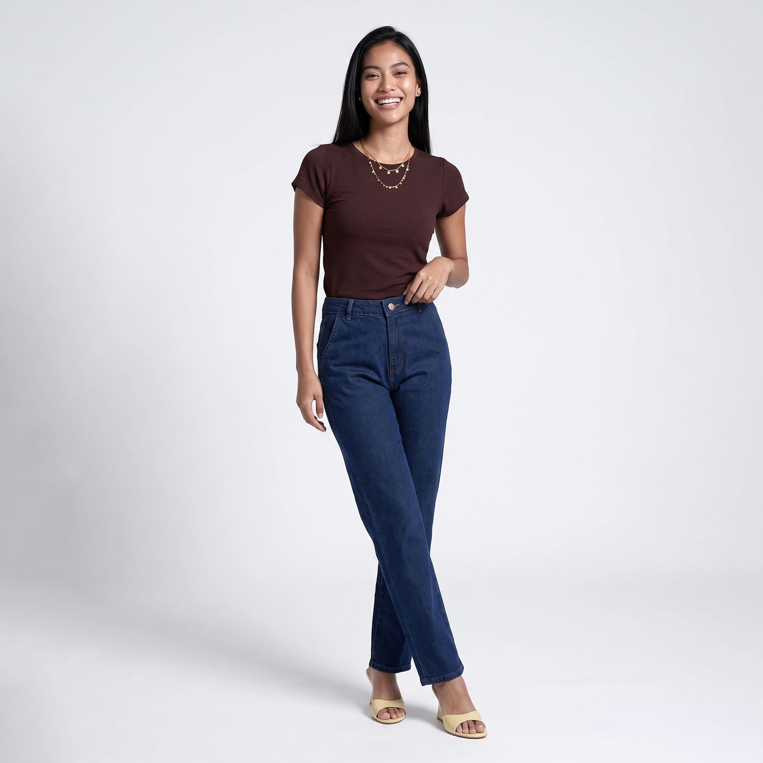 Blusa MC Text.Marrom Marrom